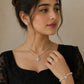 4pcs Faux Pearl Jewelry Set or Pearl Necklace, Bracelet & Earrings Set